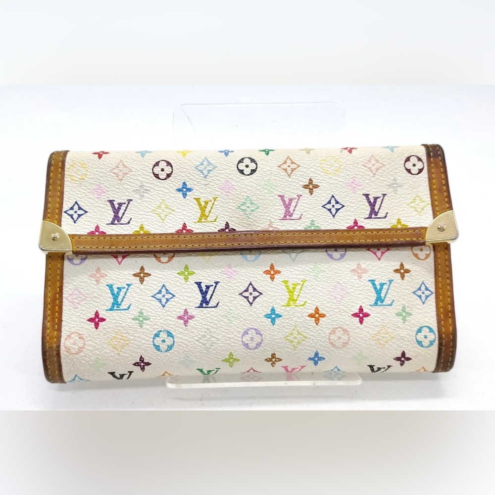 Louis Vuitton Monogram Multicolor Porte Tresor International Wallet White